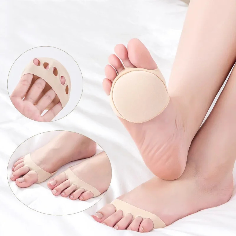 Shoe Parts Accessories 24Pcs Five Toes Forefoot Pads Women High Heels Half Insoles Calluses Corns Foot Pain Care Absorbs Shock Socks Toe Pad Inserts 2