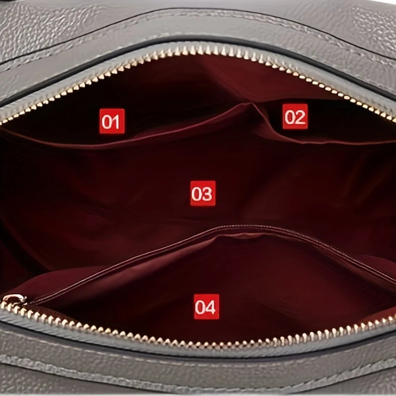 Shopping Bag Pu Leather Tote Handbag Messenger Document Work Shoulder Casual Crossbody Computer Compartment Travel Bag Christmas Gift 231024