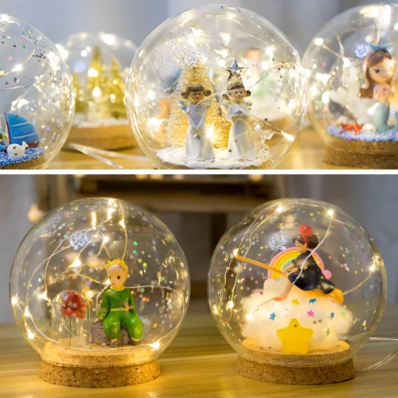Crystal Ball Lamp - Little Prince Senlu Gift, Micro View Astronaut, Valentine's Day & Christmas Decor (231024)