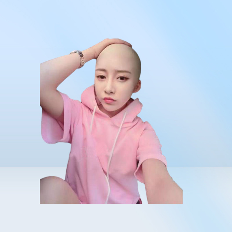 Gauges New human mask crossdress silicone female unisex head mask halloween cosplay without hair latex bareheaded monk head mask