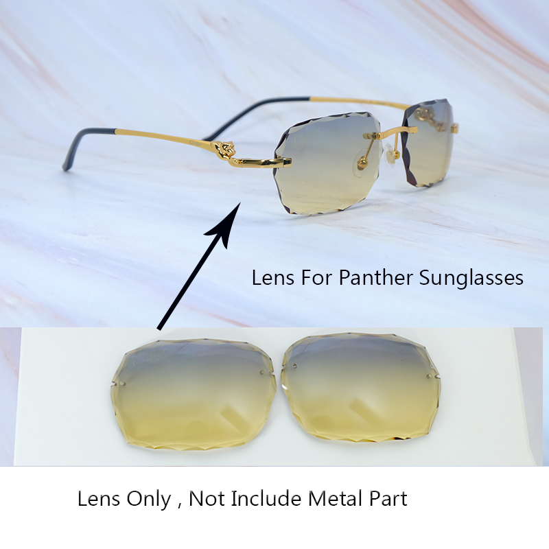 Lenses For Carter Sunglasses Panther Style Lens Only , Not Include Metal Part ,Replacement Parts 0281