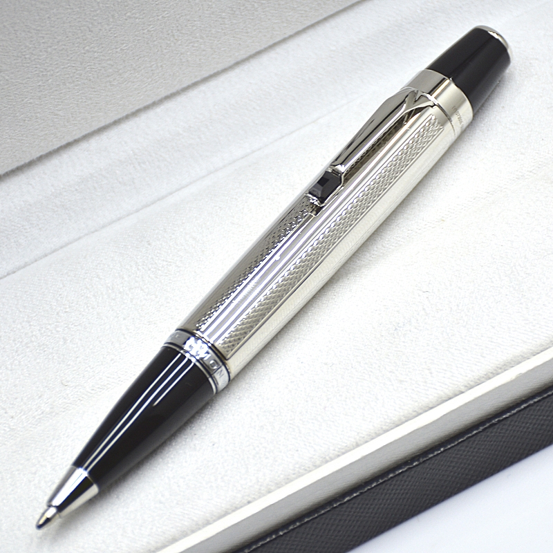 High quality Bohemies Mini Ballpoint pen Black Resin and Metal Design Office School Supplies Writing Smooth Ball pens With Diamond Serial Number