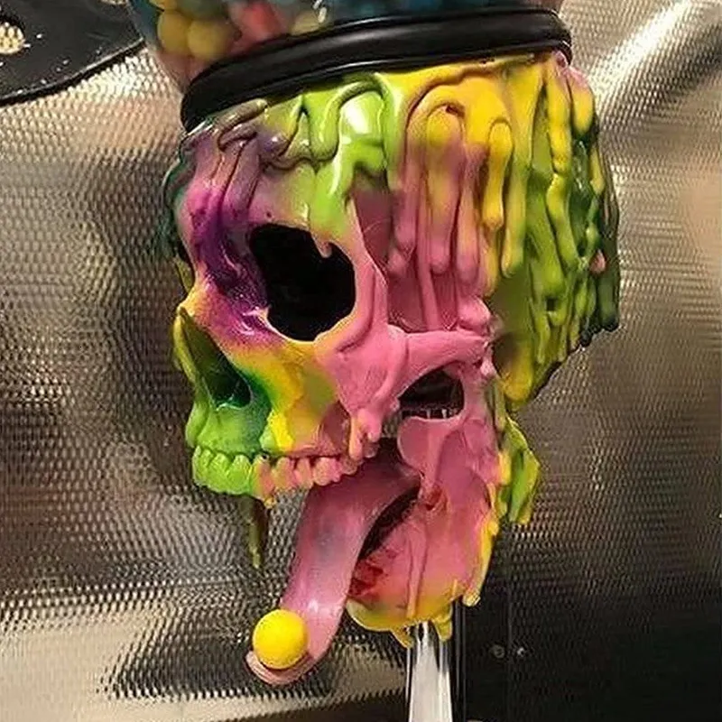 Storage Boxes Bins Independent Station Skull Bubble Gum Machine Statue Resin Crafts Decoration Home Garden Study Candy 230619