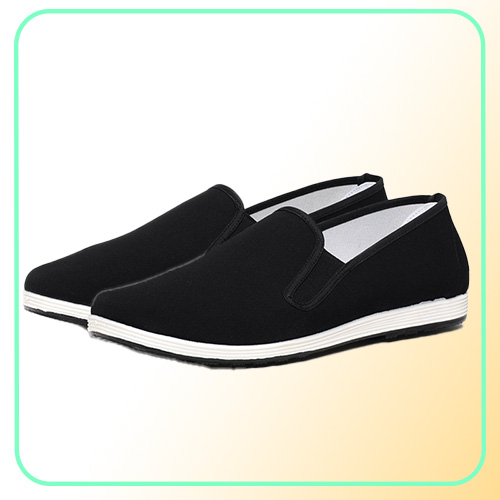 Classic Black Cloth Shoes Bruce Lee Retro Chinese Kung Fu Shoes Chunchun Tai Chi Slippers Martial Arts Cotton Shoes