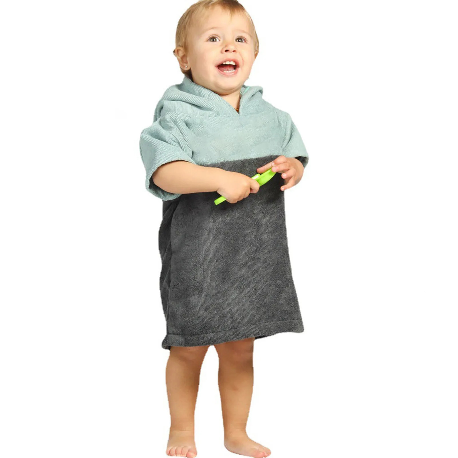 Towels Robes Essential Baby Swiming Poncho Toddler Hoodie Changing Robe Quick-Dry Microfiber Teddy Beach Towel Wetsuit For Kids 231024