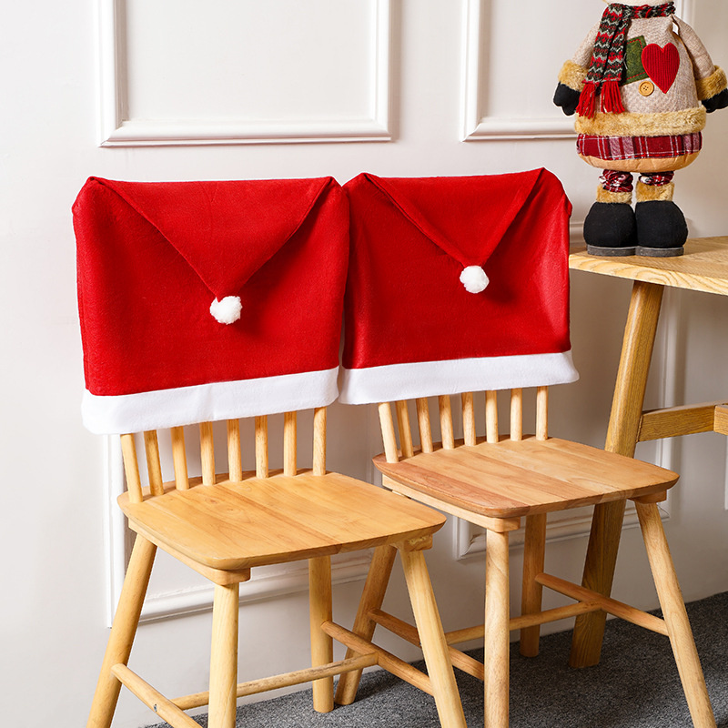 Red Chair Cover for Christmas Santa Chair Cover