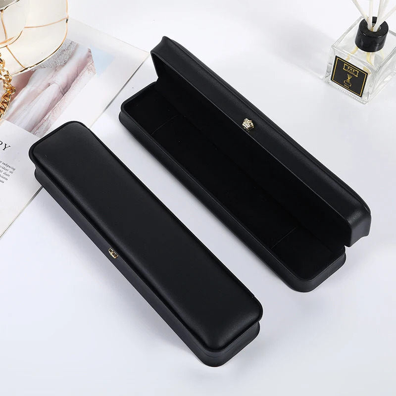 Jewelry Boxes PU Leather Necklace Long Chain Box Bracelet Jewelry Storage Case Pendant Chain Gift Box for Wedding Anniversary Engagement 231025