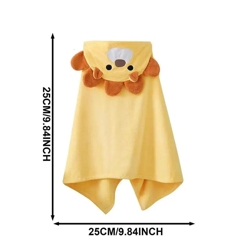Towels Robes Cartoon Child Kid Hooded Cloak Infant Bathrob Baby Bath Towel Robe Cape Boy Girl Robe Cartoon Absorbent Cape Wrap Blanket 231024