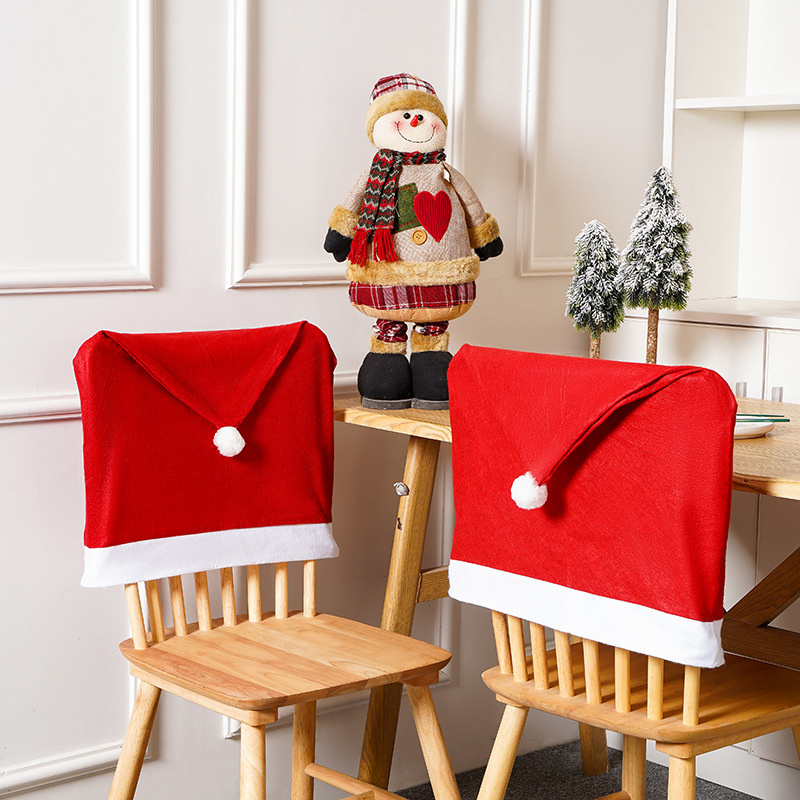 Red Chair Cover for Christmas Santa Chair Cover