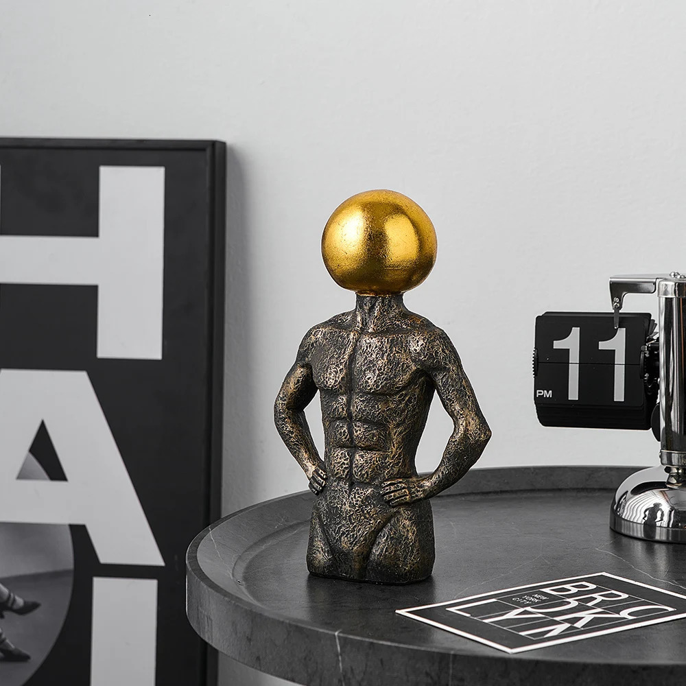 Christmas Decorations Modern Home Decoration Geometric Art Strong Body Statue Room Decor Desk Accessories Sculptures and Figurines Creative Ornament 2