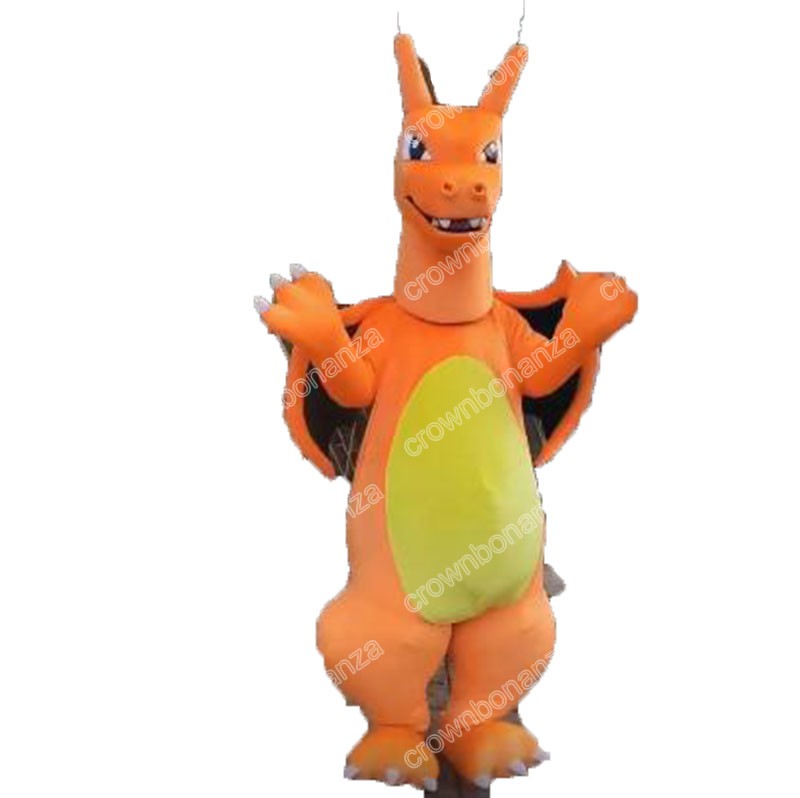 fire dragon Mascot Costumes Halloween Cartoon Character Outfit Suit Xmas Outdoor Party Outfit Unisex Promotional Advertising Clothings