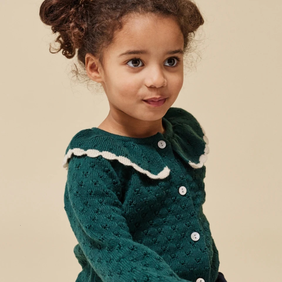 Clothing Sets Winter Ks Kids Knit Sweaters girl Cherry Printing embroider Sweater Baby Cute Clothes Cotton Tops And Pants Suit 19Years 231025