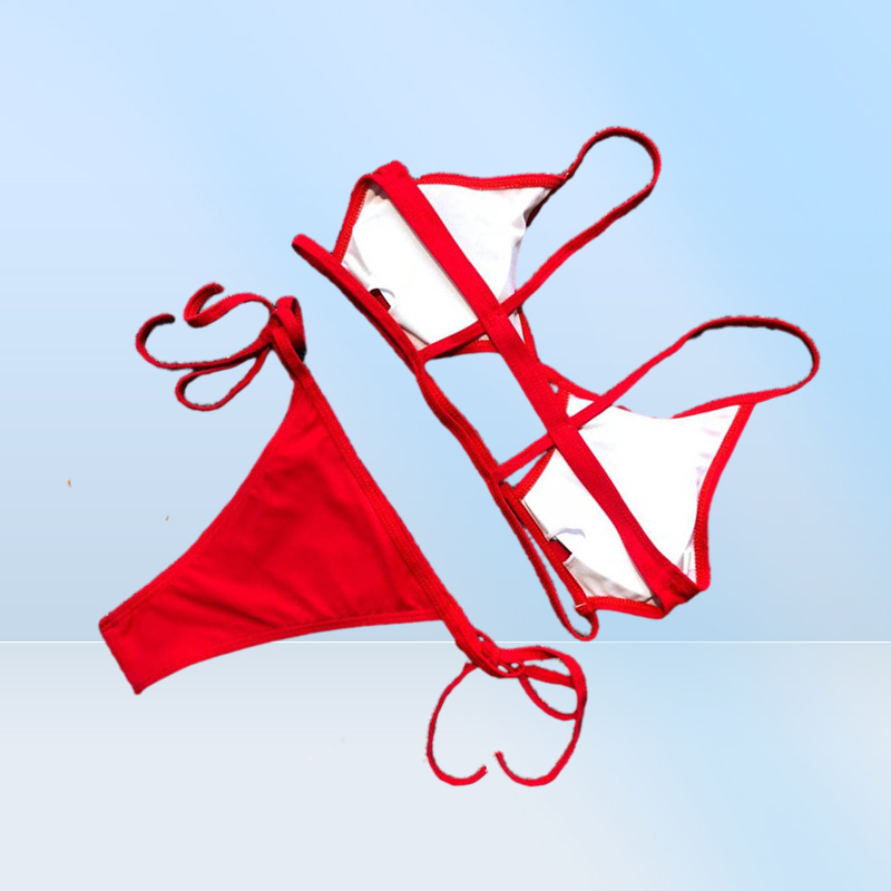 Sexy Bikini Set Women String Swimsuit Push Up Swimwear Tied Thong Brazilian Biki Bathing Suit Swim Wear328v