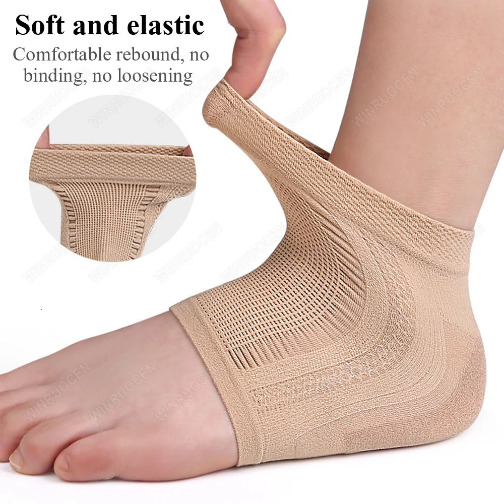 Shoe Parts Accessories Plantar Fasciitis Silicone Heel Socks Gel Moisturizing Anti Cracking Spurs Cracked Feet Pain Relief Care Pads 231025