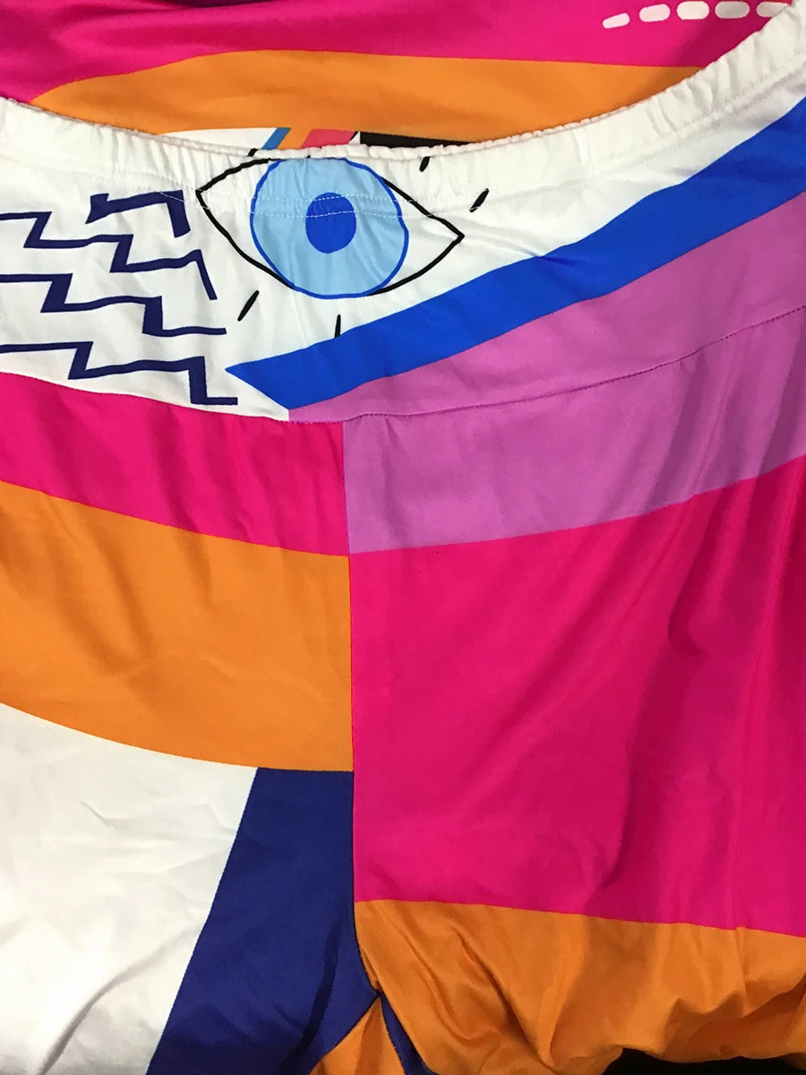 Women s Two Piece Pants LW Plus Size Women Printed Slim Set Eye Star Mixed Print Round Neck Daily Casual Long Sleeve Matching 231025