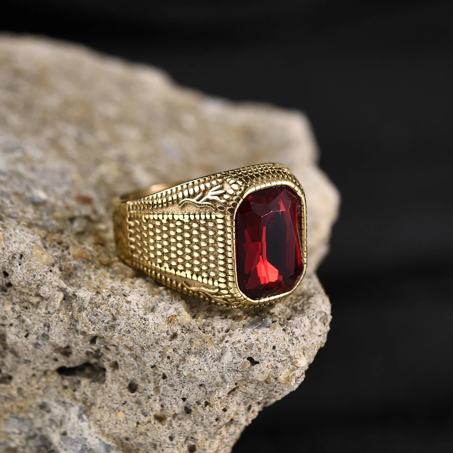 Band Rings Men High Quality 316LStainless Steel Multiple Color Gemstone Styles Onyx Classic Fashion Trend Jewelry 231025