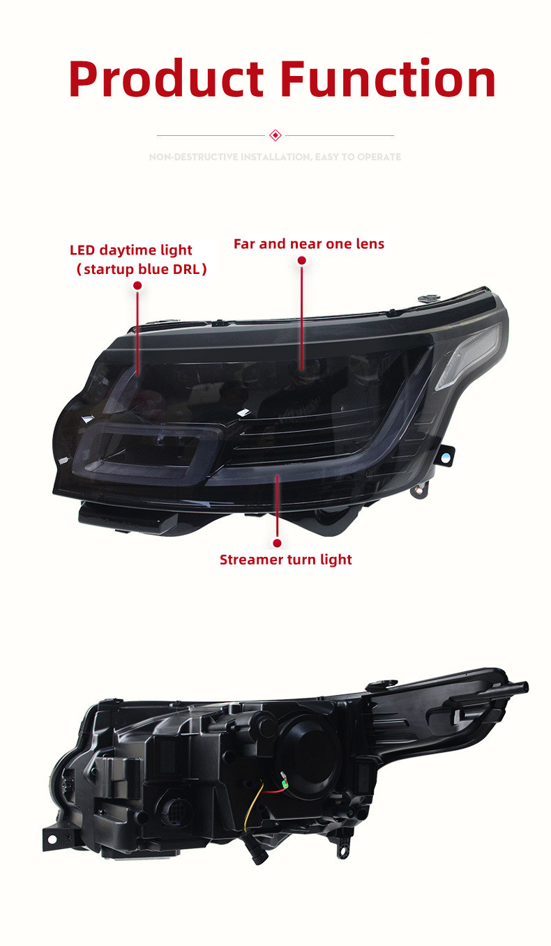 Car Styling Head Lamp For Land Rover Headlight 2014-20 17 Range Rover Executive Edition LED Lens Turn Signal Daytime Light