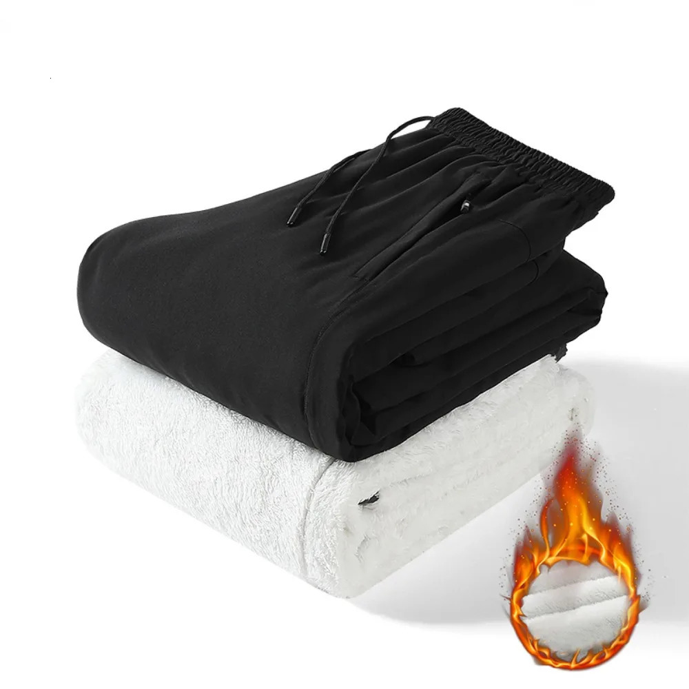 Mens Pants Winter For Men Jogger Fur Lined Keep Warm Thicken Sweatpants Athletic Elastic Waist Track Plus Size 231025