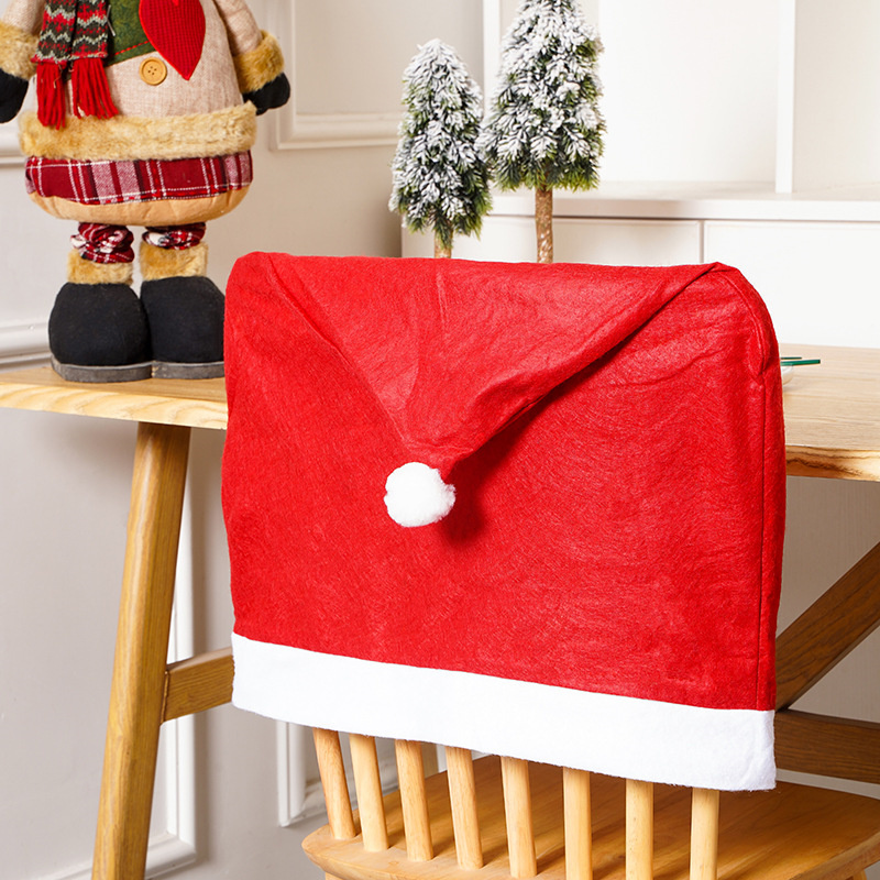 Red Chair Cover for Christmas Santa Chair Cover