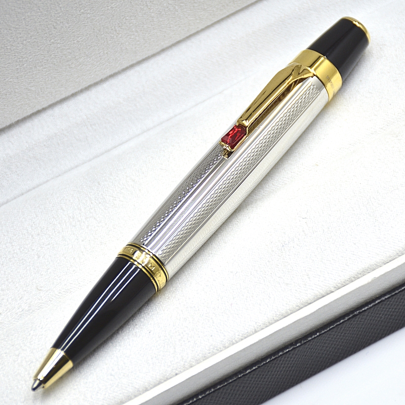High quality Bohemies Mini Ballpoint pen Black Resin and Metal Design Office School Supplies Writing Smooth Ball pens With Diamond Serial Number