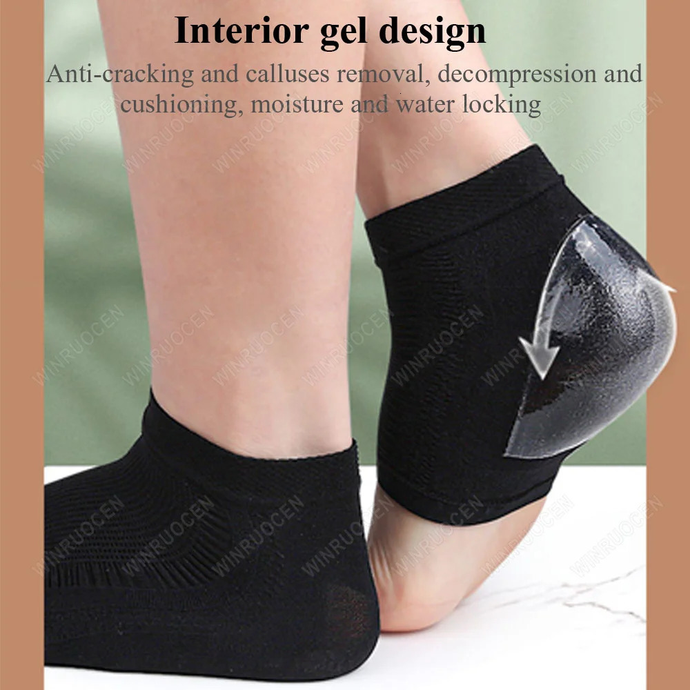 Shoe Parts Accessories Plantar Fasciitis Silicone Heel Socks Gel Moisturizing Anti Cracking Spurs Cracked Feet Pain Relief Care Pads 231025