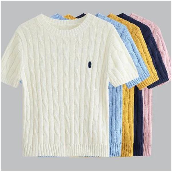 2024 Designer sweater women Polos Knitting Cardigan sweaters womens Round neck and V-neck Small Horse Logo Embroidery Knitwear women Button Knitting