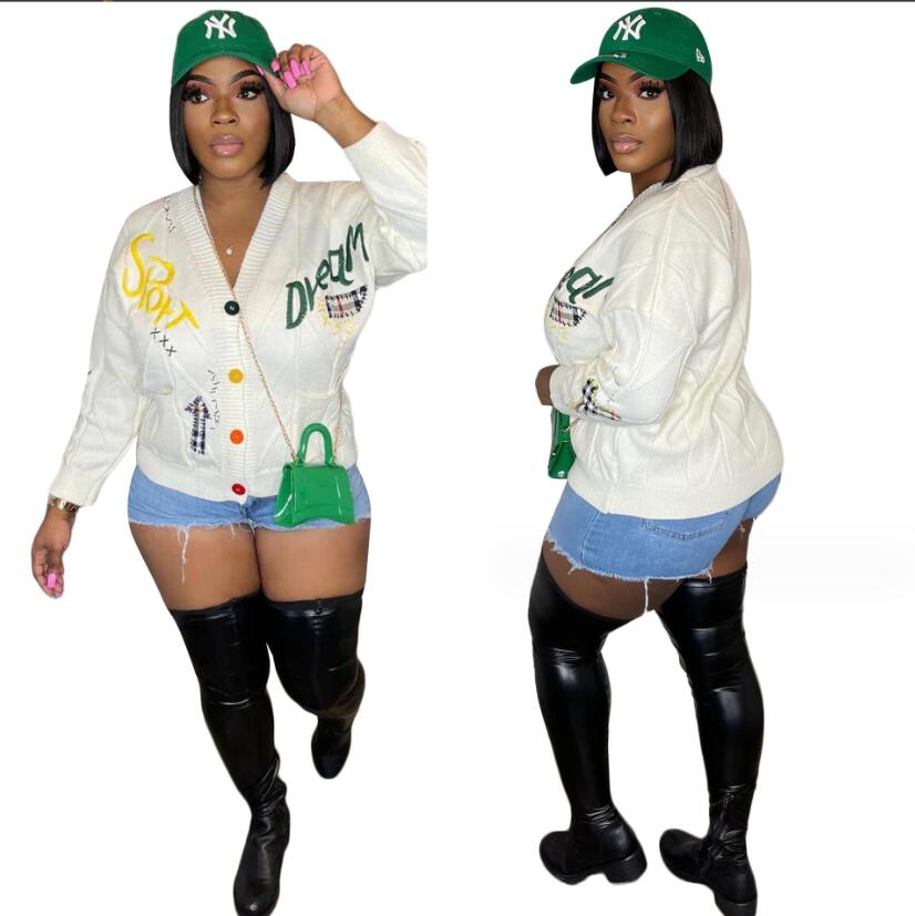 Women's Sweaters 2023 Autumn/Winter New Denim Spliced Cardigan Knitted Women's Sweater Fashion Women's Coat