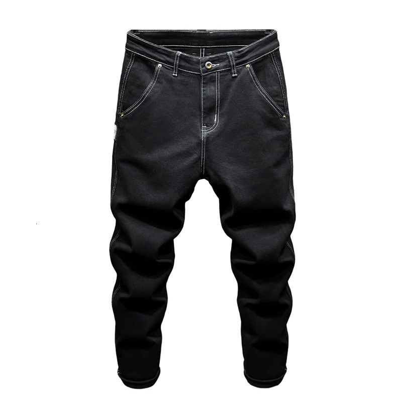 Mens Jeans Black For Men Loose Fit Stretch Baggy Wide Leg Casual Denim Trousers Oversized Streetwear Jean Homme Fashionable Cowboys 231025
