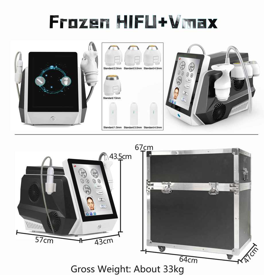 Portable Ice Cool Hifu Machine High Power Focused Smas Lifting Eye Care Hifu Machine Lifting Eyebrows Lines Device Suitable All Type Skin Use Beauty D
