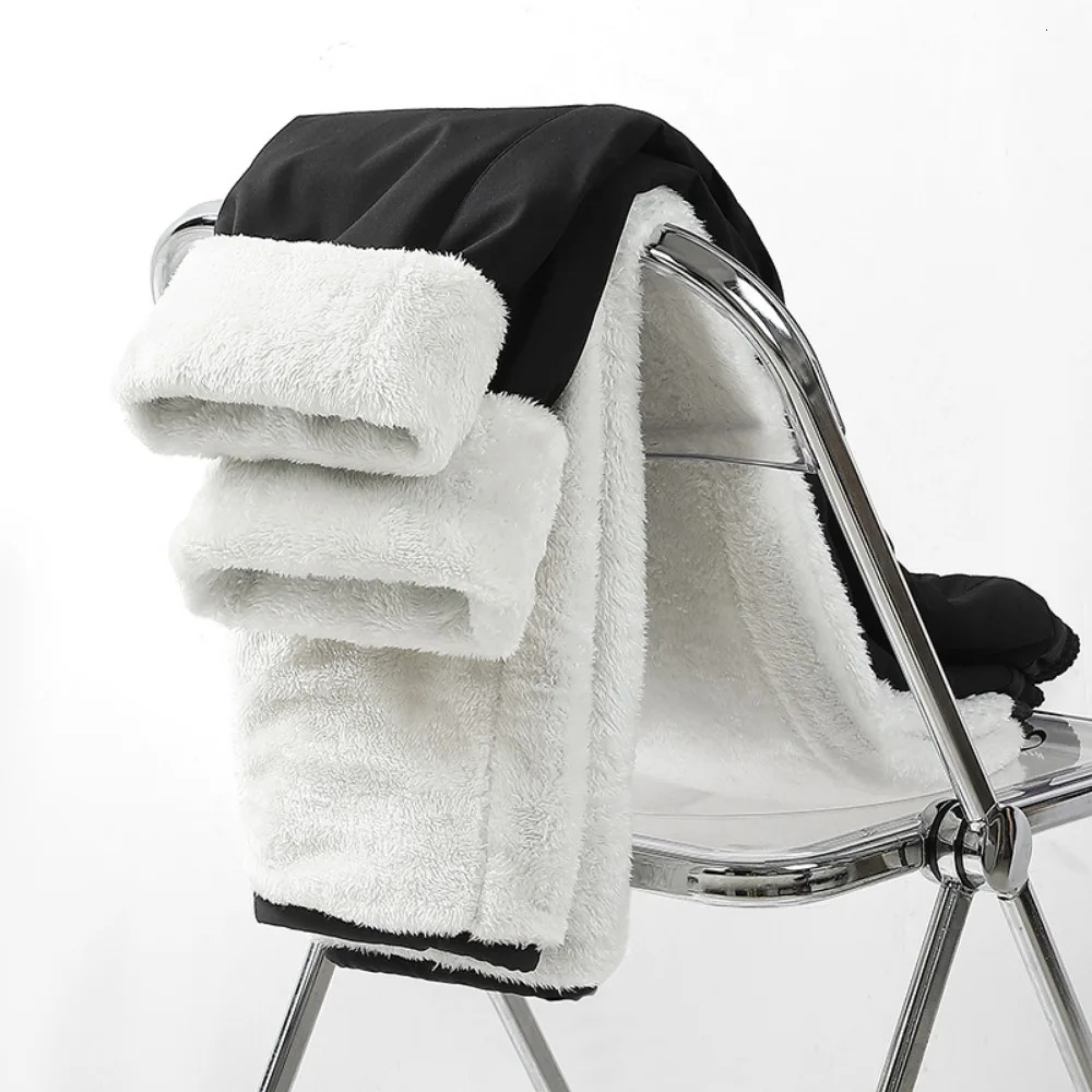 Mens Pants Winter For Men Jogger Fur Lined Keep Warm Thicken Sweatpants Athletic Elastic Waist Track Plus Size 231025