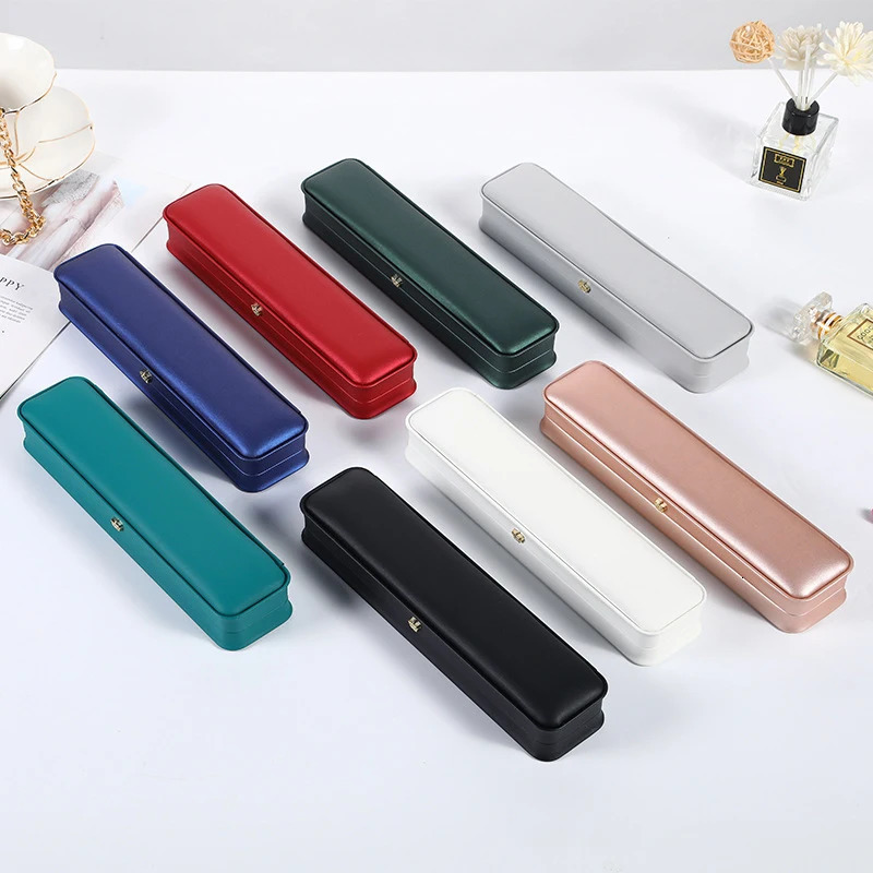 Jewelry Boxes PU Leather Necklace Long Chain Box Bracelet Jewelry Storage Case Pendant Chain Gift Box for Wedding Anniversary Engagement 231025