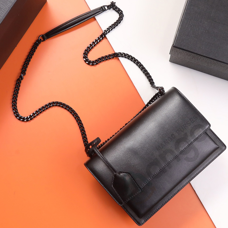 designer bag women sunset purse handbag shoulder bags chain strap leather woman cross body bag 22cm