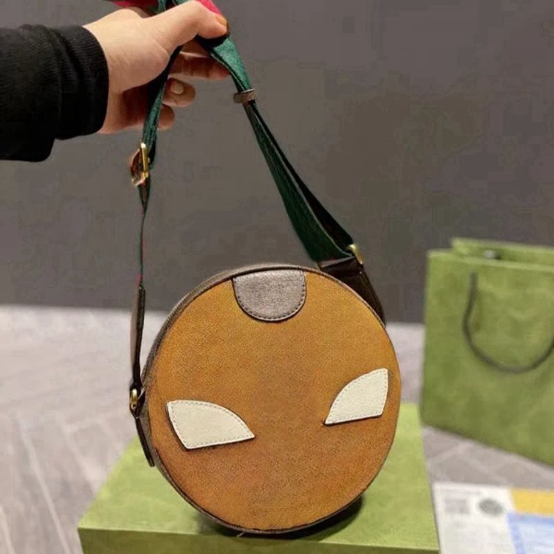 Women's shoulder bag Designer bag joint series round bag Retro color sports crossbody bag 5A leather purse