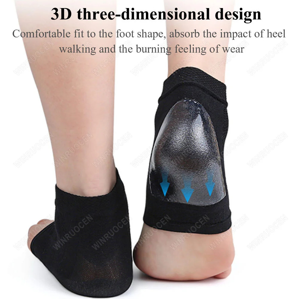 Shoe Parts Accessories Plantar Fasciitis Silicone Heel Socks Gel Moisturizing Anti Cracking Spurs Cracked Feet Pain Relief Care Pads 231025