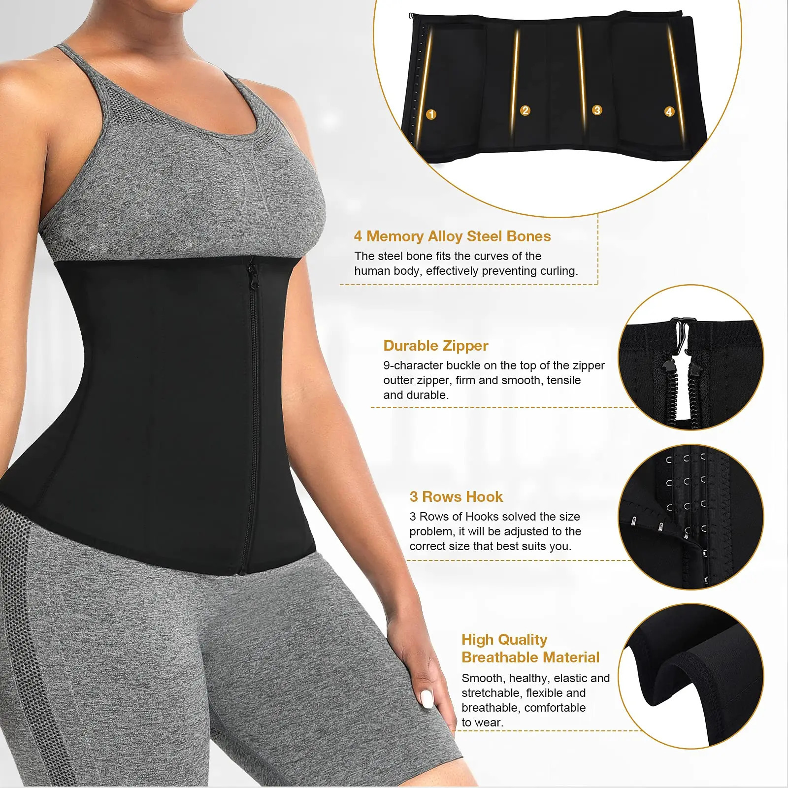 1PC Women's waist trainer waist trimmer breathable girl's waist trimmer exercise hourglass shaper 231025