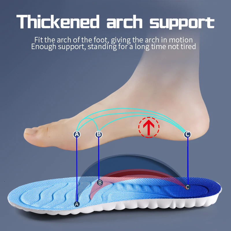 Shoe Parts Accessories 4D Cloud Technology Sports Insoles for Shoes PU Sole Soft Breathable Shock Absorption Cushion Running Orthopedic Care 231025