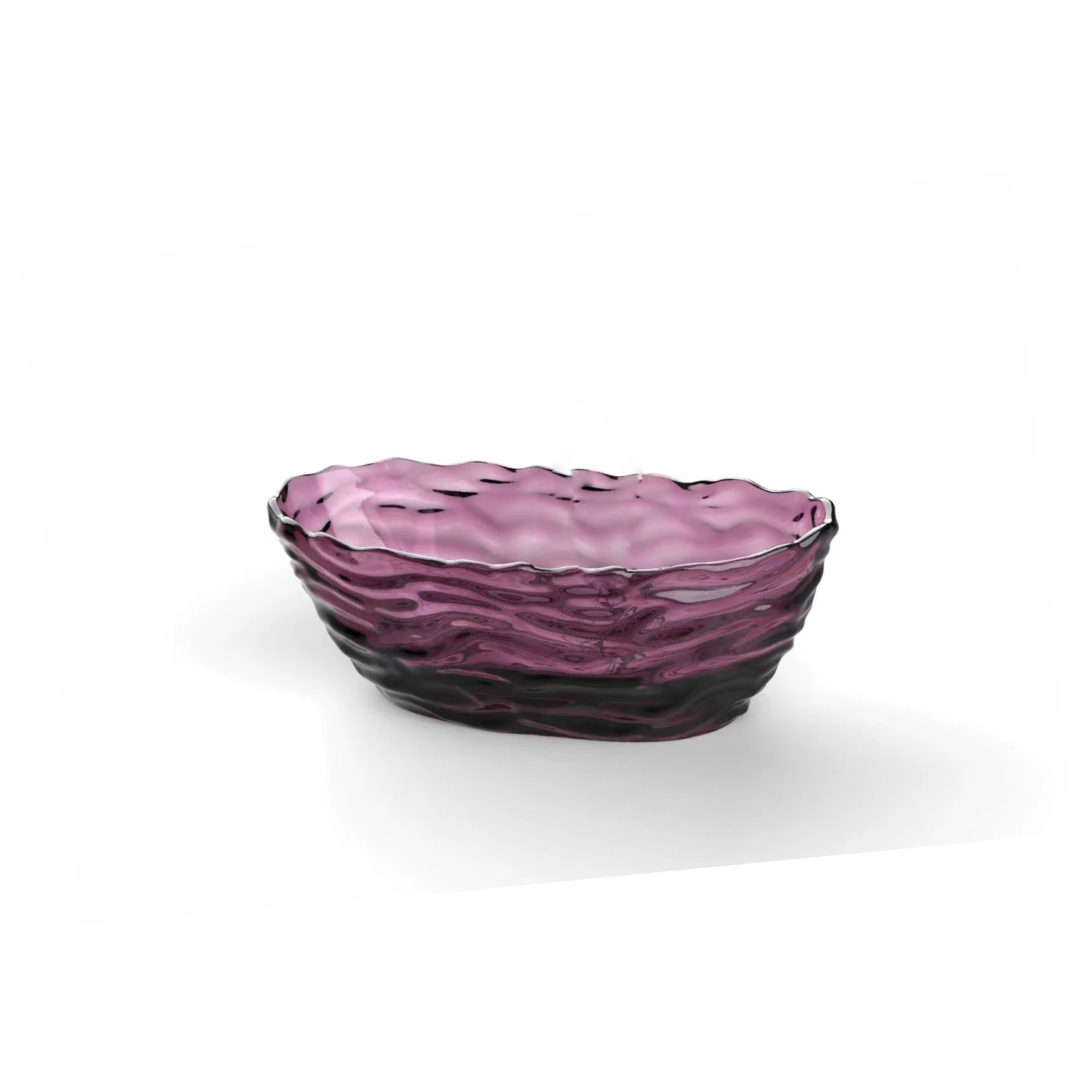 1750x785x640mm Oval Resin Water Ripple Bathtub Freestanding Floor Mounted Crystal Purple Tansparent Tub BV001-5