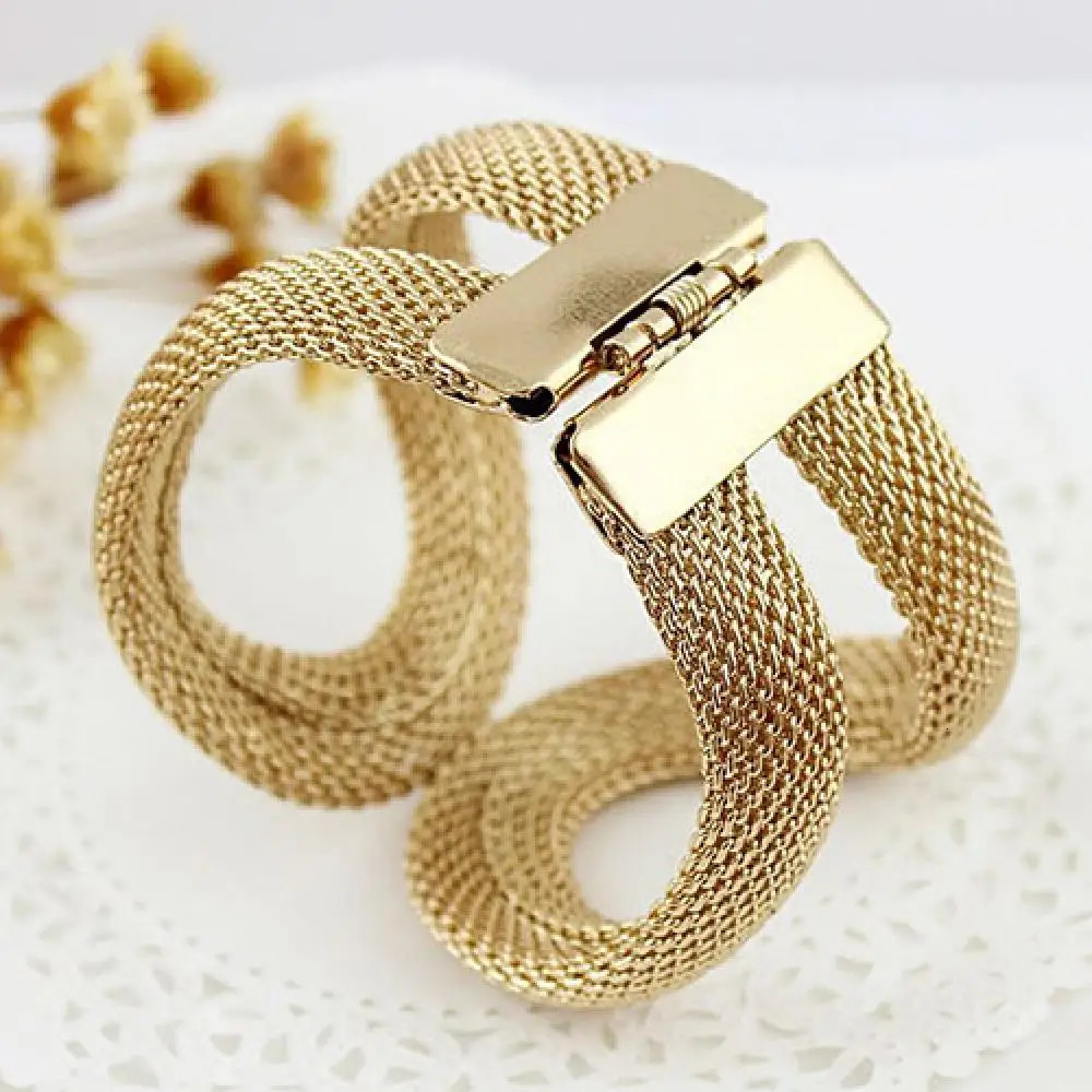 Tails Holder Cuff Bracelets Gold Color Classic Big Bangle Pulseiras Femininas Wide Bangle Jewelry Accessories 231025