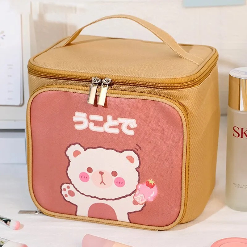 Cosmetic Bags Cases Cute Cartoon Bag Women Make Up Case High Capacity Travel Makeup Organizer Portable Toiletry Kawaii Storage 231025