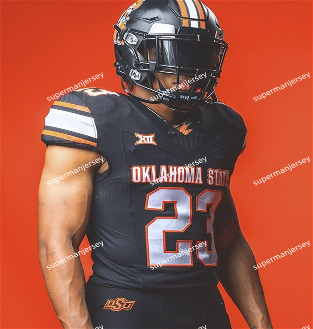 Charlie Johnson 2023 Oklahoma State Cowboys Football Jersey Dez Bryant Terry Miller Brandon Pettigrew RW McQuarters Tyreek Hill Custom Stitc