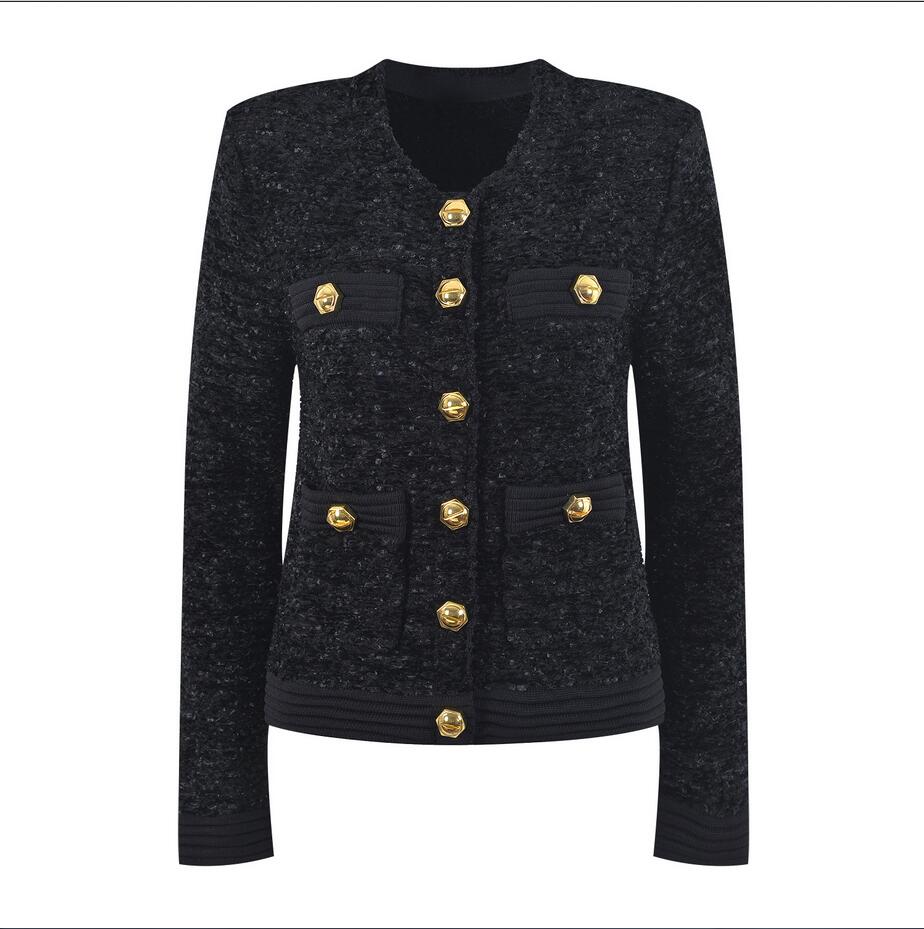 Xiaoxiang B Temperament Aging Reducing Wool Coat for Women's 23 Summer New Tweed Round Neck Long Sleeve Short Coat Half Skirt Two Piece Set