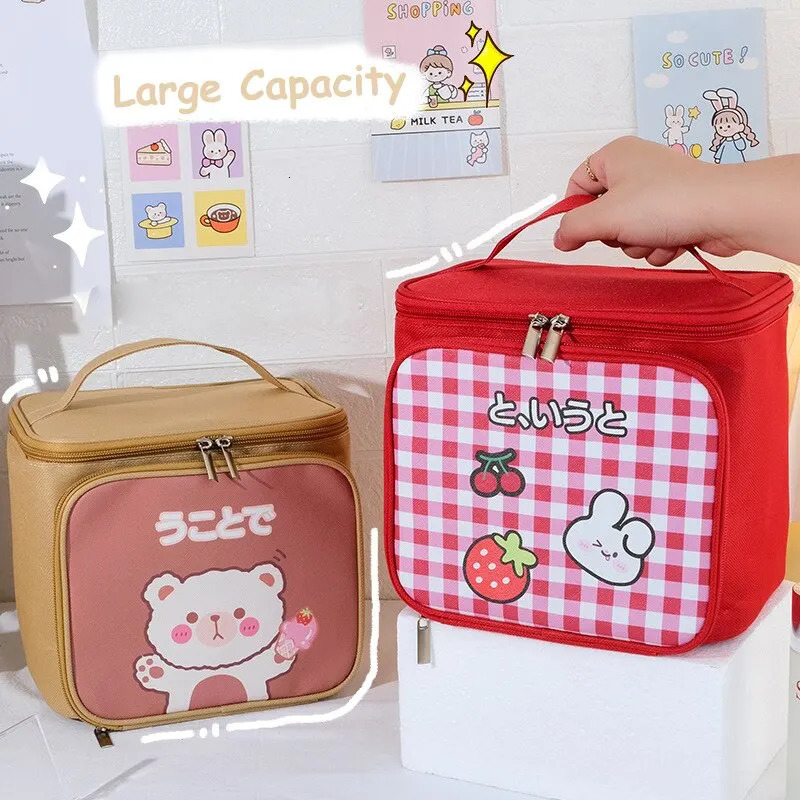Cosmetic Bags Cases Cute Cartoon Bag Women Make Up Case High Capacity Travel Makeup Organizer Portable Toiletry Kawaii Storage 231025