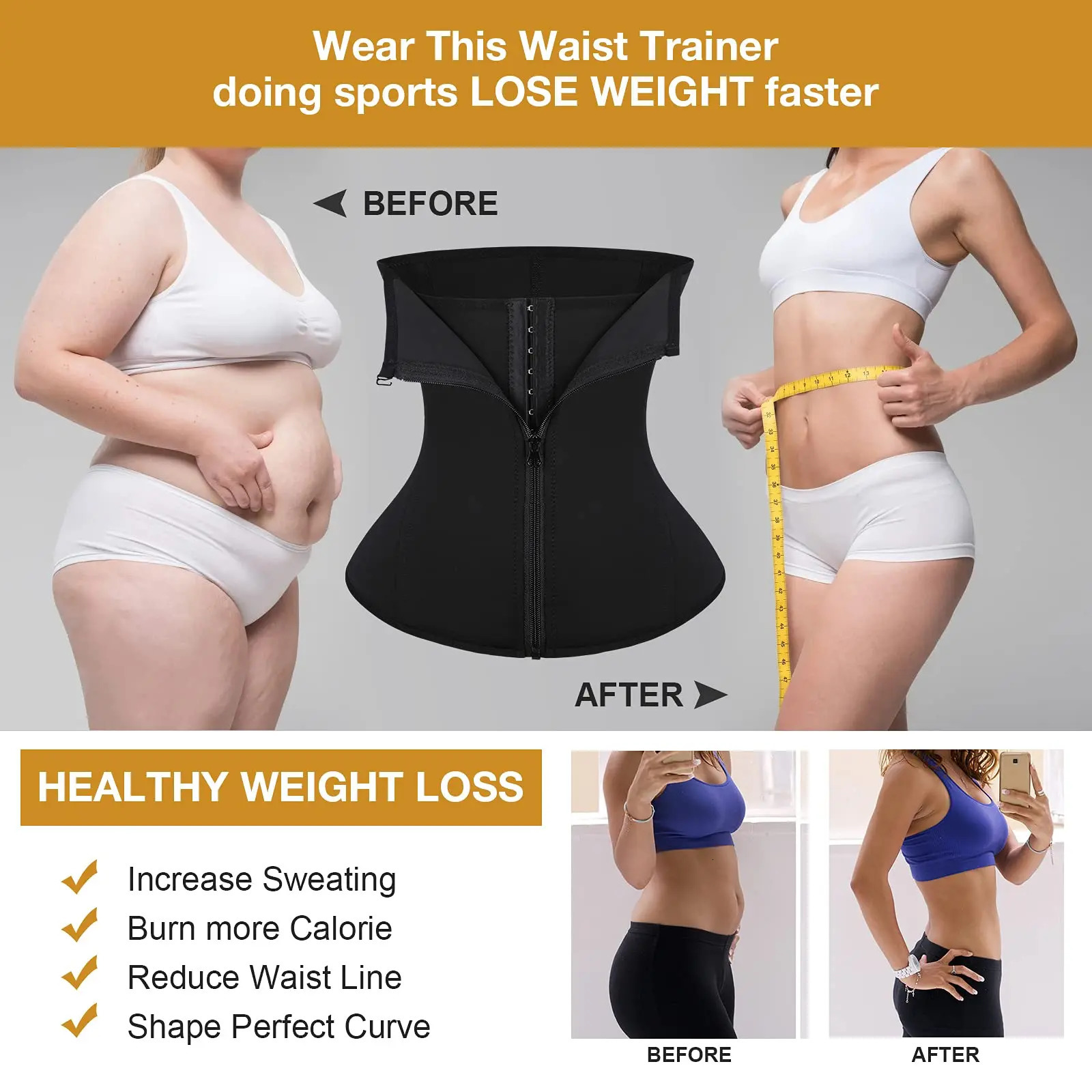 1PC Women's waist trainer waist trimmer breathable girl's waist trimmer exercise hourglass shaper 231025