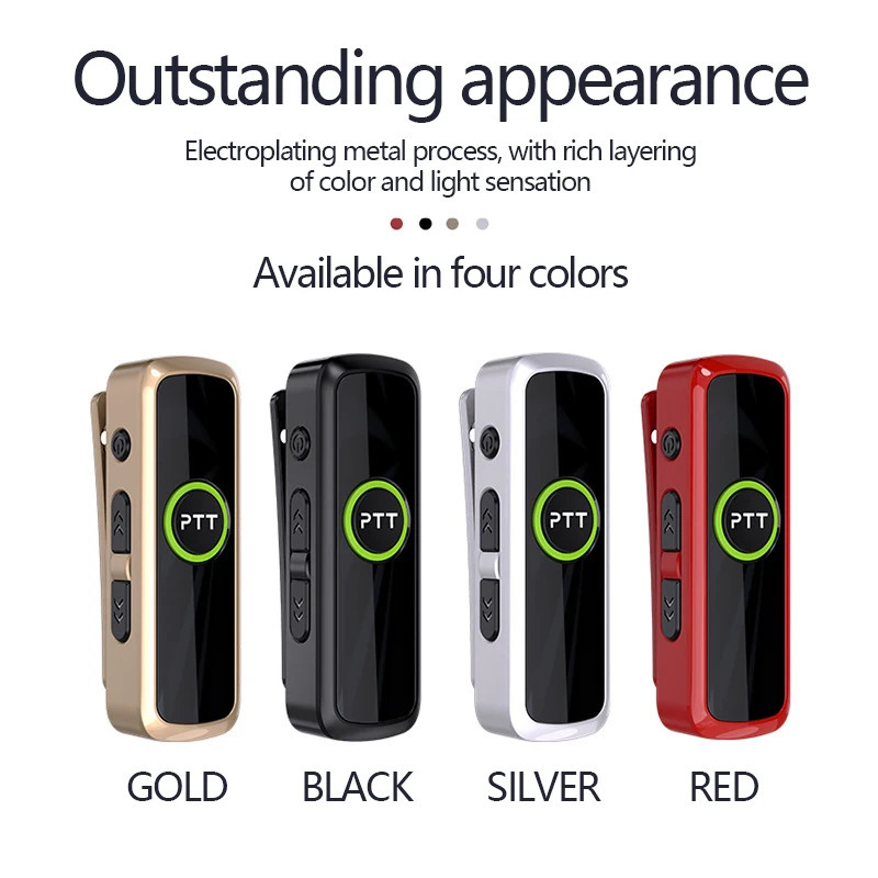 Walkie Talkie Wireless Mini Walkie Talkie Ear Mounted Beauty Salon Hairdressing Restaurant Small And Compact Bluetooth Collar Clip intercom 231024