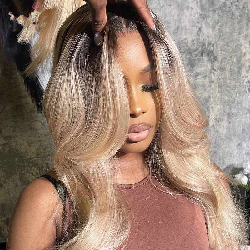 Ash Blonde HD Lace Front Wig 5x5 613 Ash Grey Highlight body wave 360 Lace Frontal Wigs Human Hair Transparent Swiss Lace 150%density