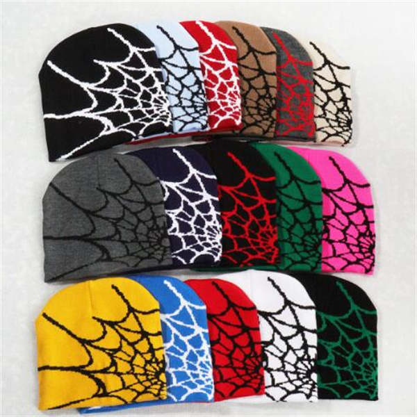 Knitting Beanies Hat Men Women Autumn Winter Warm Fashion Outdoor Spider Web Cap For Women Hats GC2414