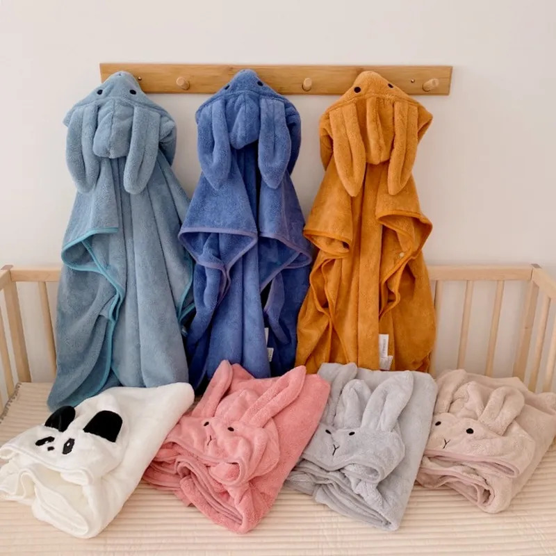 Towels Robes Soft Baby Bath Towel Blanket born Hooded Towels Super Absorbent Poncho Beach Spa Quick-drying Bathrobe for Infant Boys Girls 231024