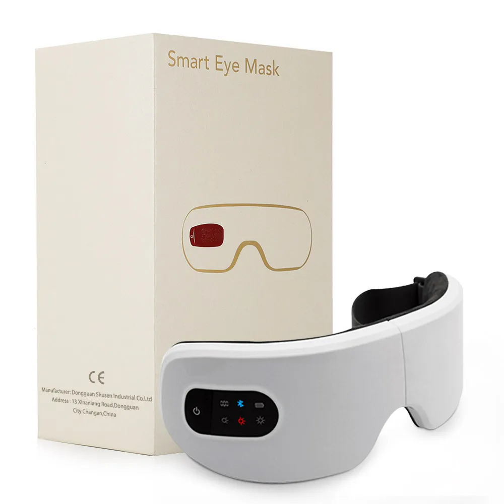 Eye Massager Bluetooth Electric Eye Massager Vibration Heating Relieve Fatigue Removal Dark Circle Sleep Eye Mask Massage Instrument 231024