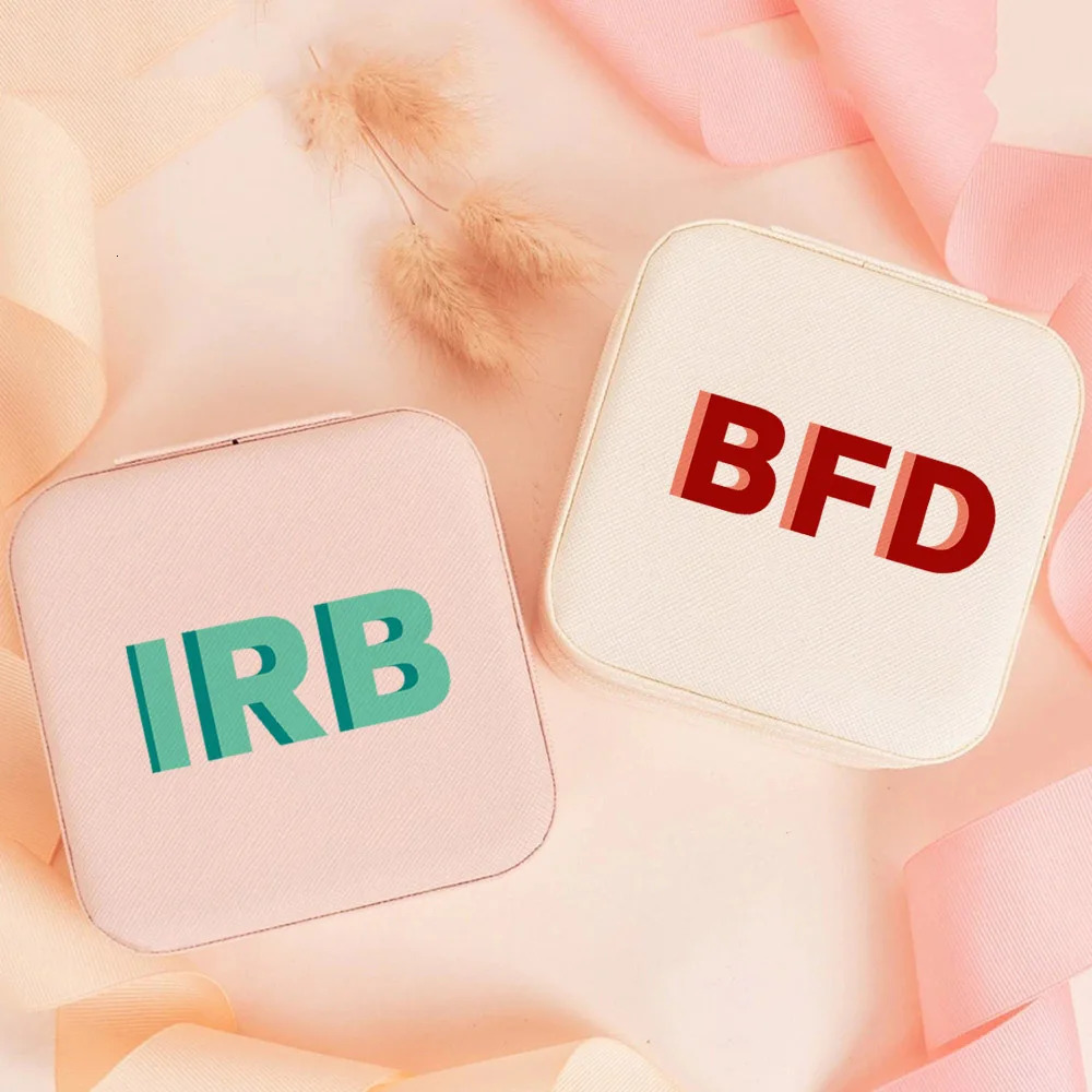 Jewelry Boxes Shadow Monogram Travel Jewelry Case Personalized Gifts Leather Travel Jewelry Box with Name Bridesmaid Proposal Gifts for Her 231025