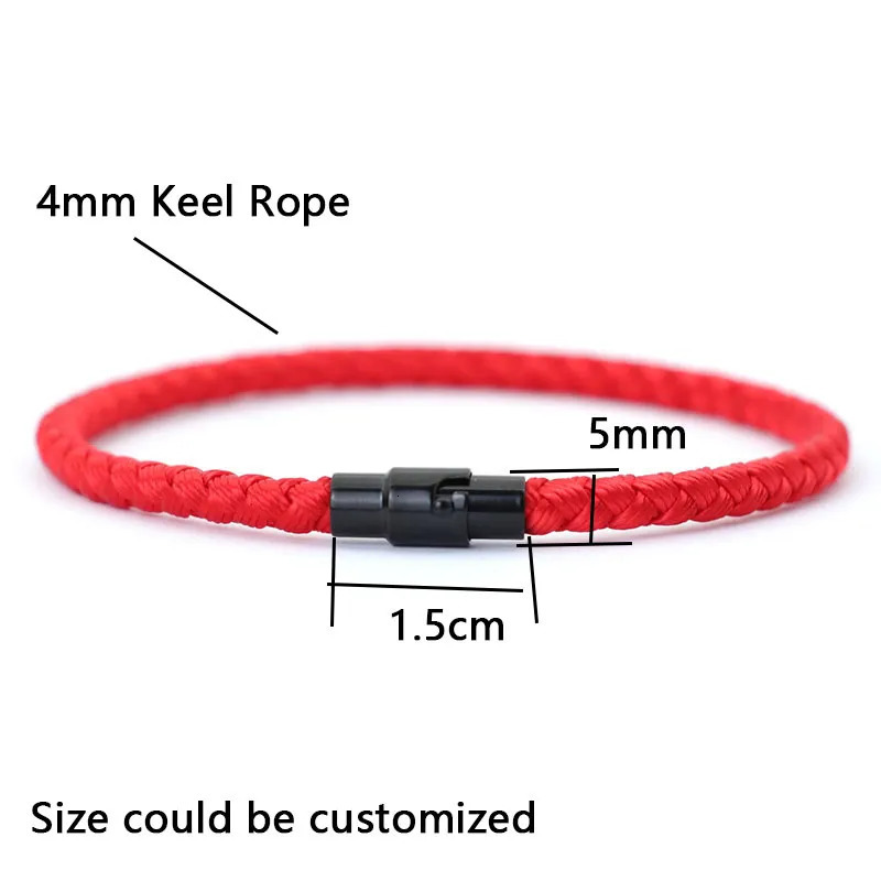 Charm Bracelets Grade A Keel Rope Bracelet Men Femme Lucky Red Thread Braclet Attract Mirco Magentic Couple Braslet Wealth Prosperity Brazalete 231025